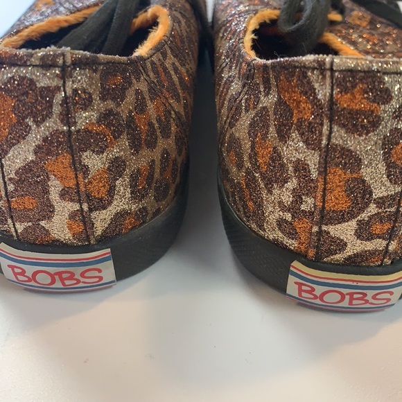 BOBS Skechers glitter leopard print sneakers size W6.5 - Picture 5 of 9